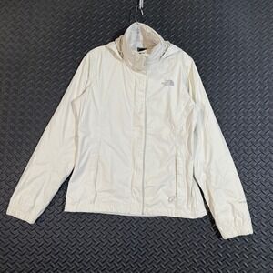 The North Face HyVent Cream Wind Breaker Full Zip Up Jacket Women's Size Small